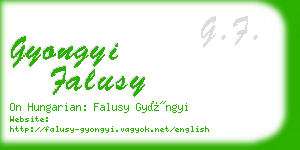 gyongyi falusy business card